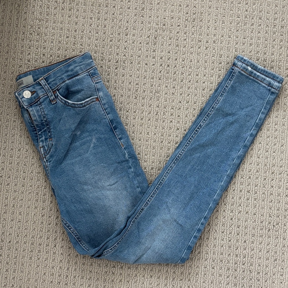 Topshop Moto Jamie Blue Skinny Jeans